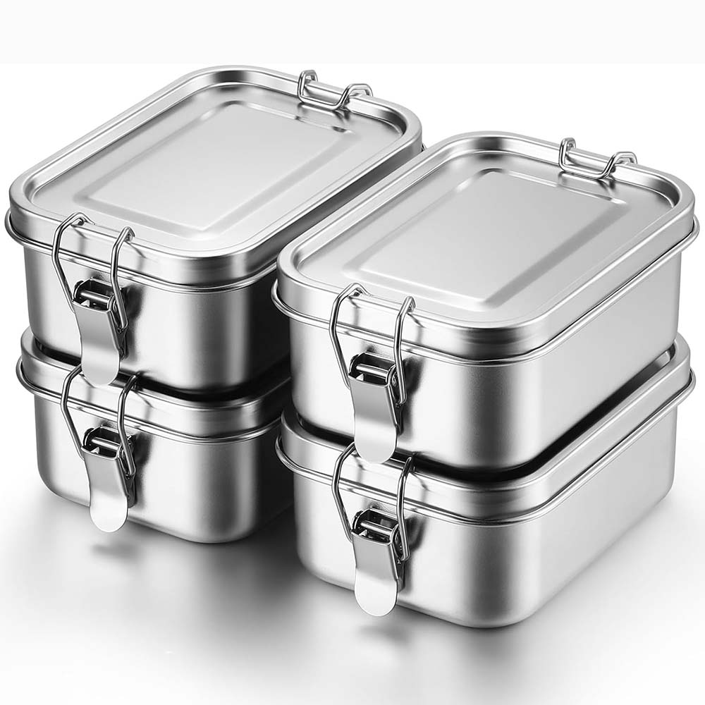 Meal Prep Box - 4 pçs de aço inoxidável bento