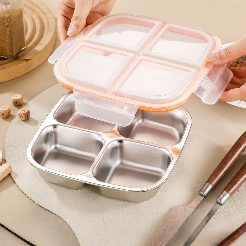 Meal Prep Meal Ideas - Marmita de Aço Inoxidável 304, Caixa