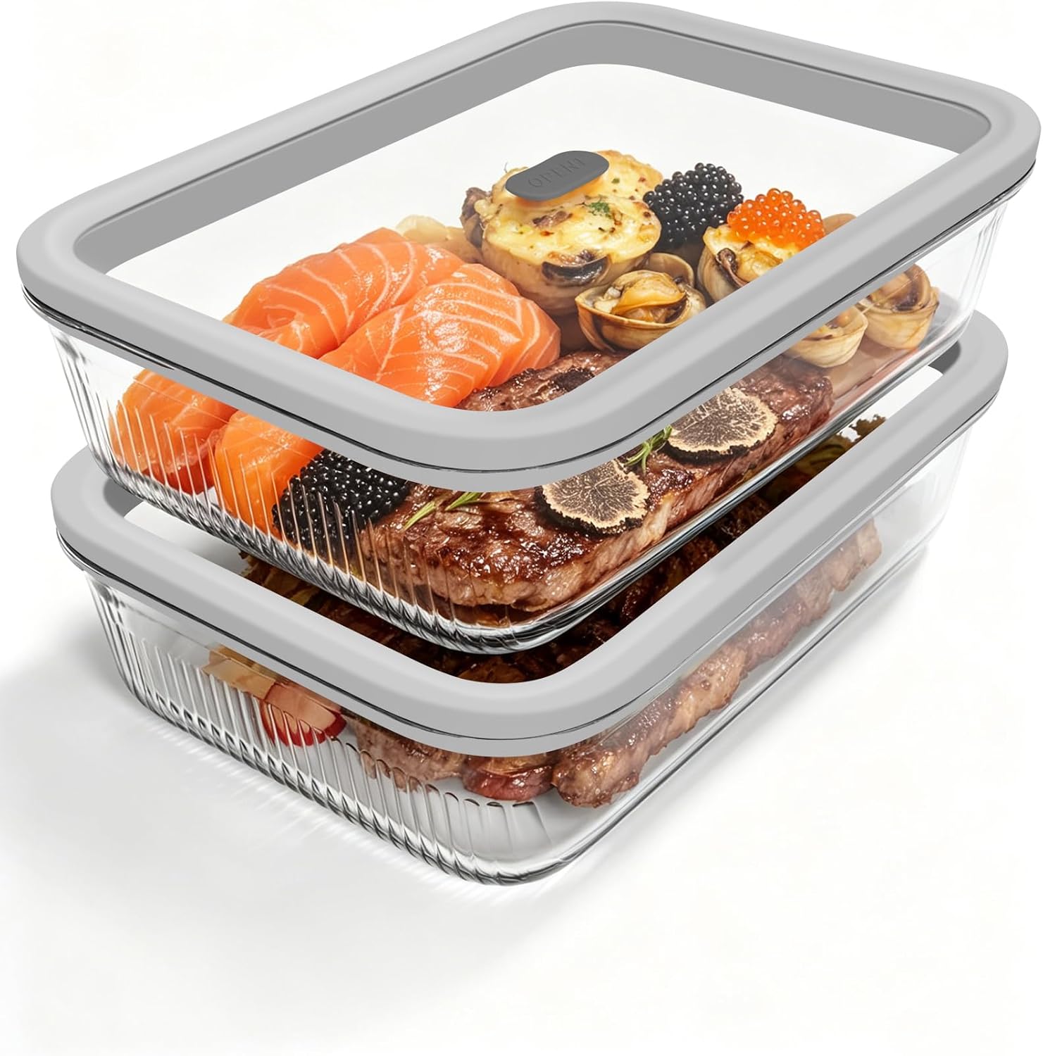 Meal Prep Box - Conjunto de 2 Recipientes de Armazenamento