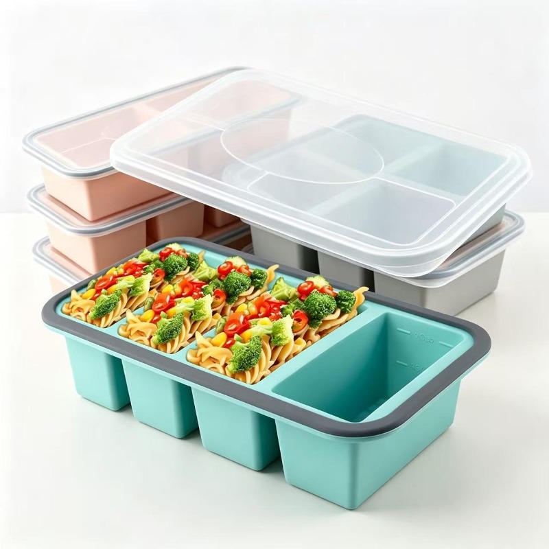 Meal Prep Container - Formas de Silicone para Congelador com