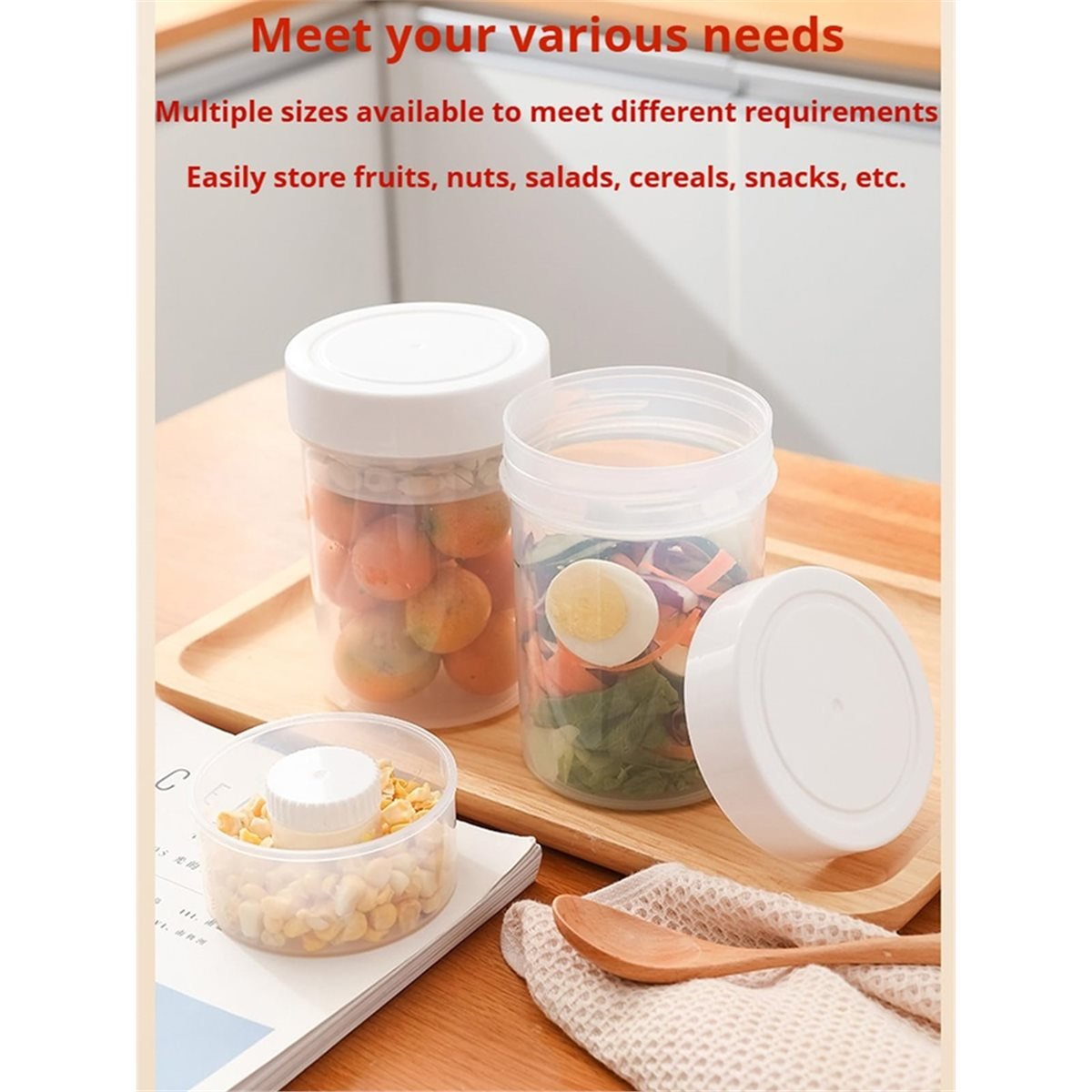 Frascos de salada à prova de v - Meal Prep Jar Salad avaliação e preço