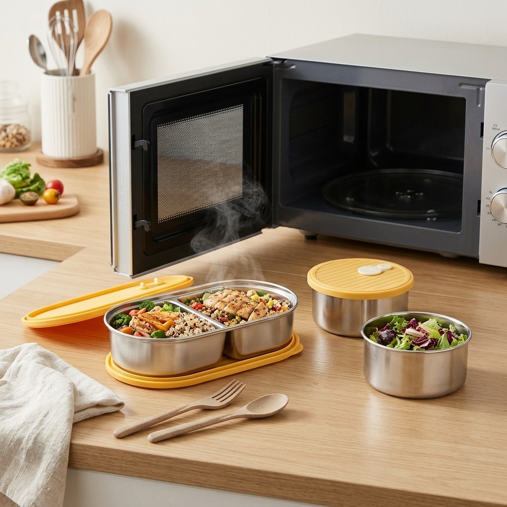 Conjunto de Caixa Bento de Aço - Meal Prep Meal Ideas avaliação e preço