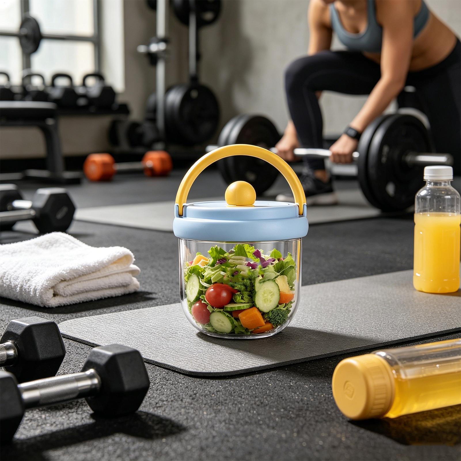 Recipiente de Salada para Viag - Meal Prep Jar Salad avaliação e preço