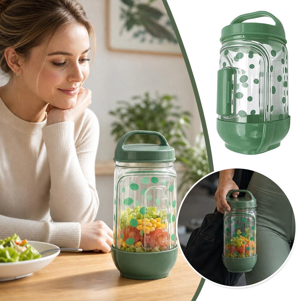 Copo para Salada, Garfo, Recip - Meal Prep Jar Salad avaliação e preço