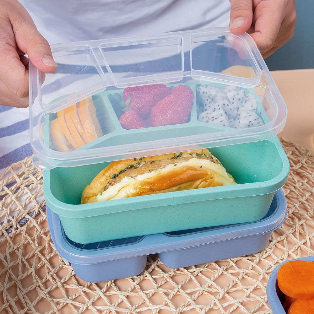 Kids Bento Box com tampas reut - Meal Prep Meal Ideas avaliação e preço