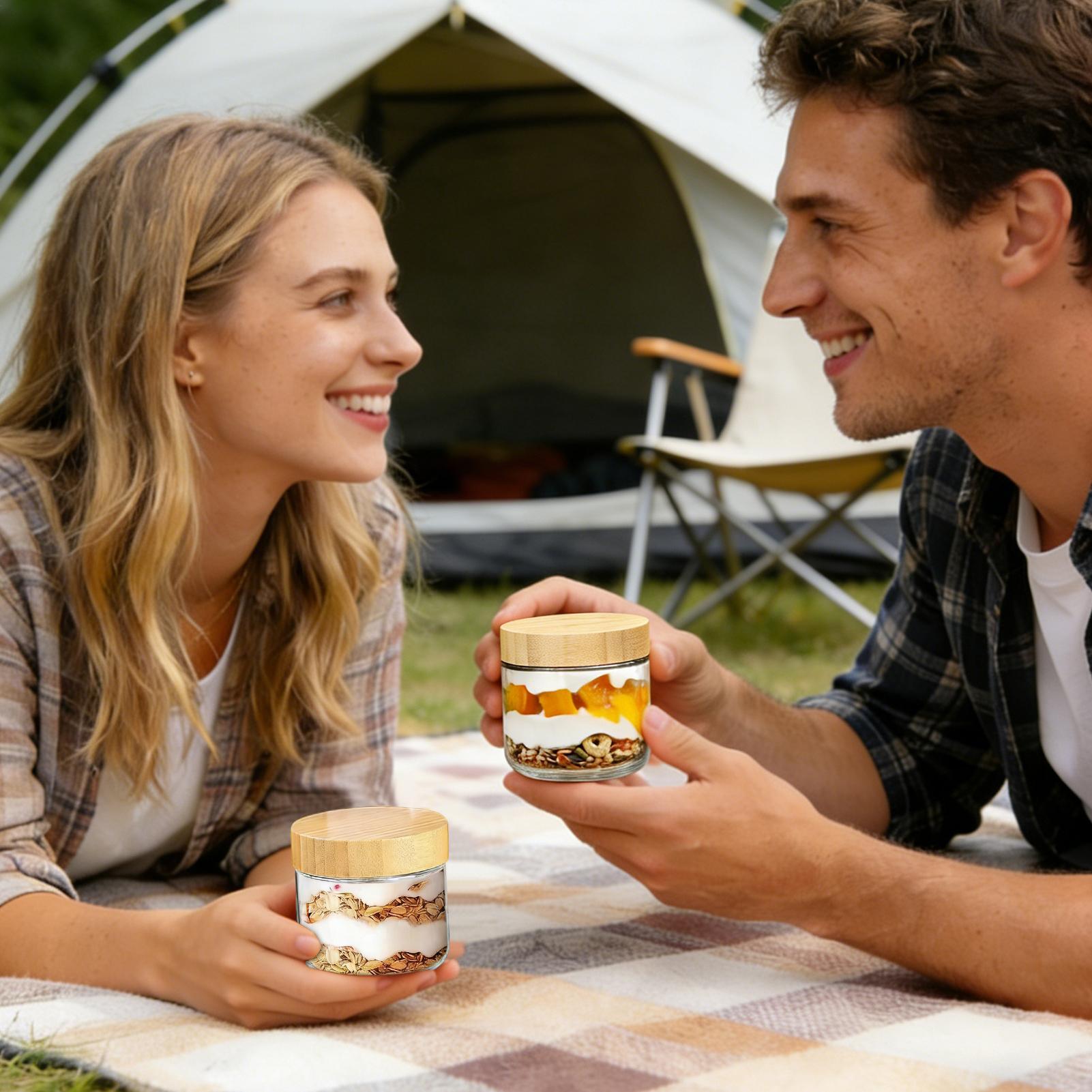 Potes de Vidro de Boca Larga p - Meal Prep Jar Salad avaliação e preço