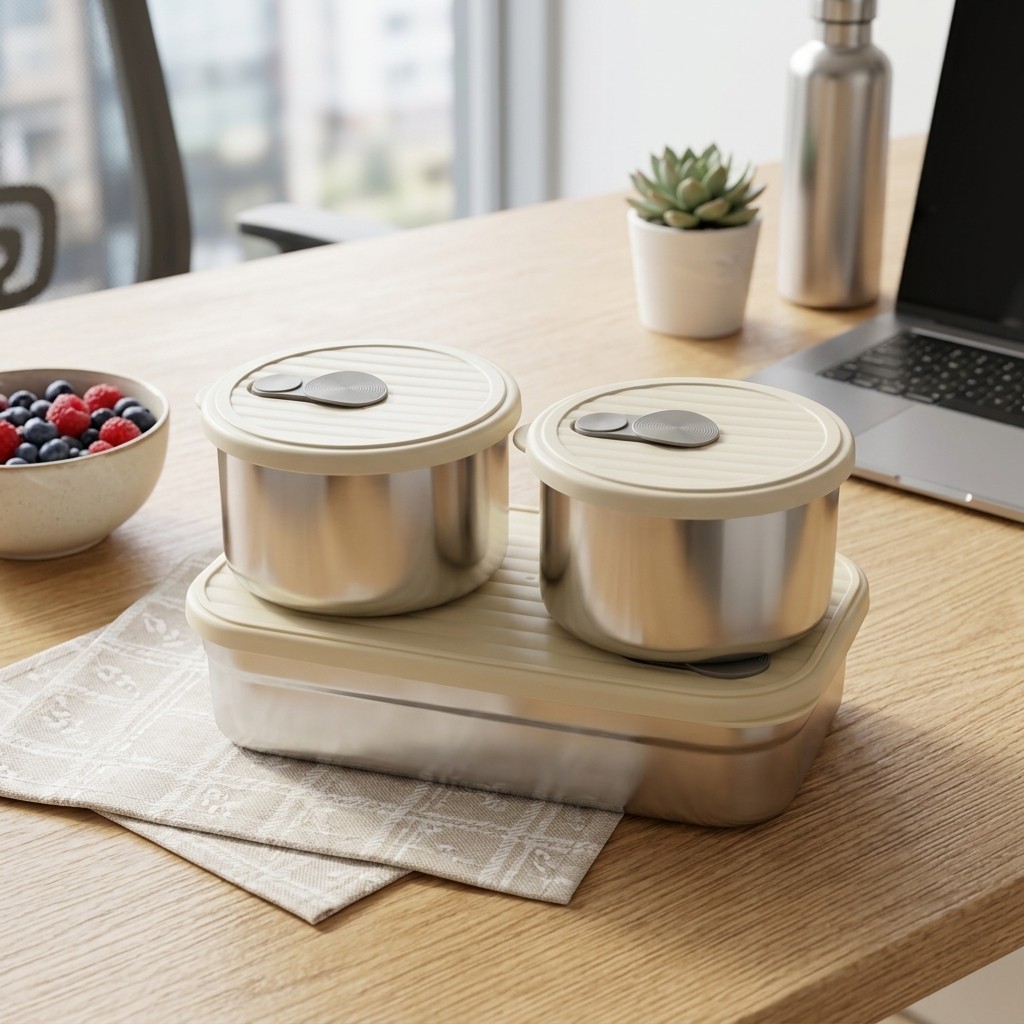 Conjunto de Caixa Bento em Aço - Meal Prep Meal Ideas avaliação e preço