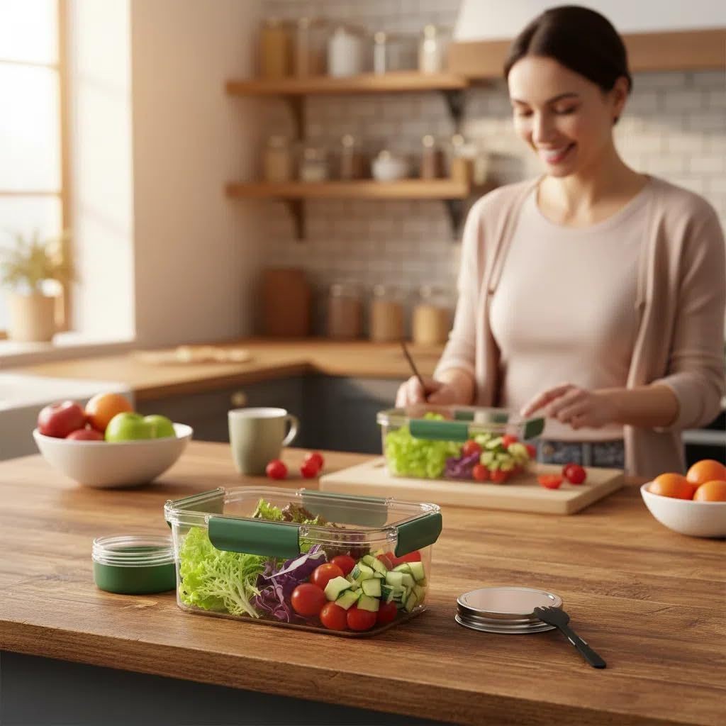 Jarra solar para armazenamento - Meal Prep Jar Salad avaliação e preço