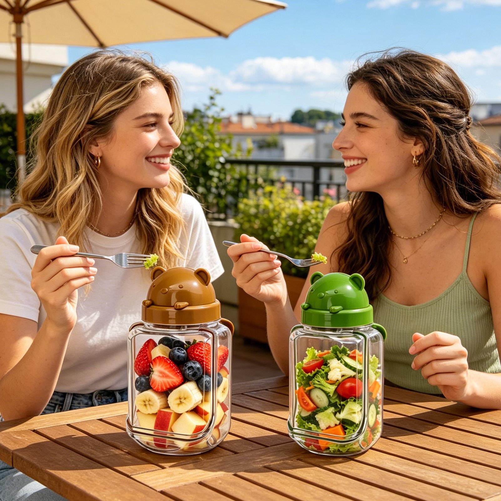Potes para preparação de refei - Meal Prep Jar Salad avaliação e preço