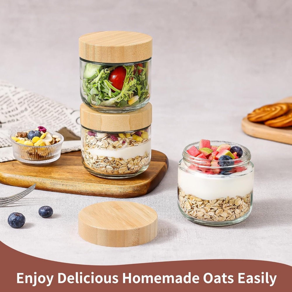 Potes de Vidro Herméticos de B - Meal Prep Jar Salad avaliação e preço