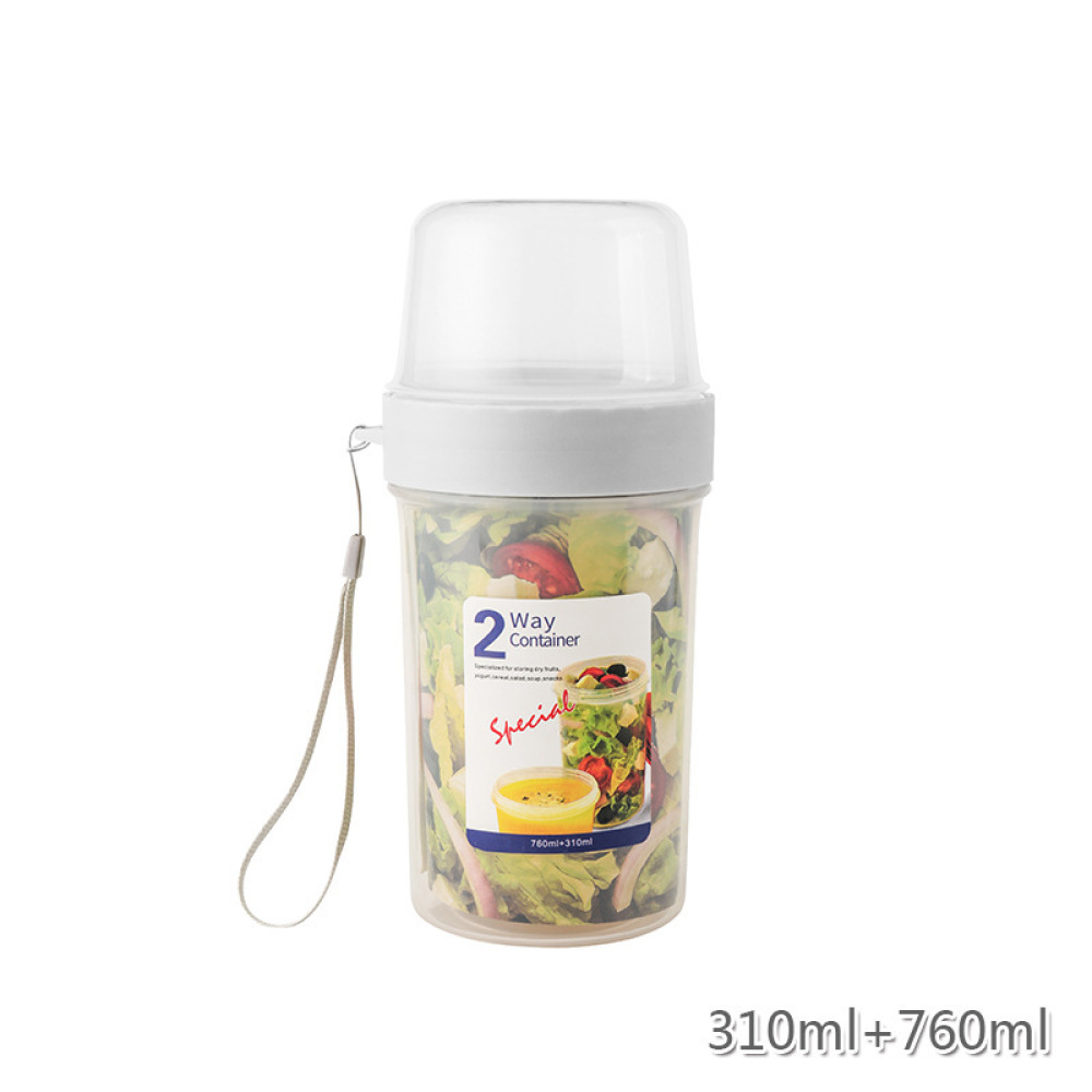 Recipiente Portátil de Dupla C - Meal Prep Jar Salad avaliação e preço